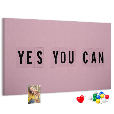 Tableau affichage liège Thème de la pensée positive et de la motivation.