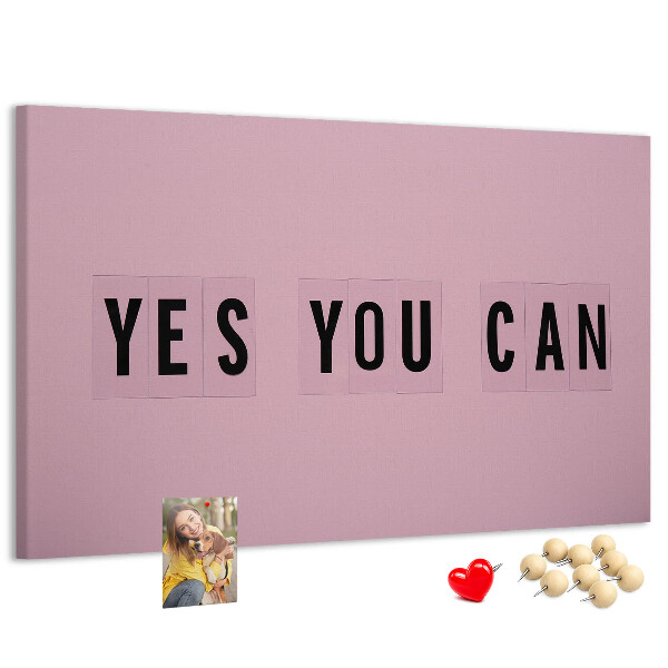 Tableau affichage liège Thème de la pensée positive et de la motivation.