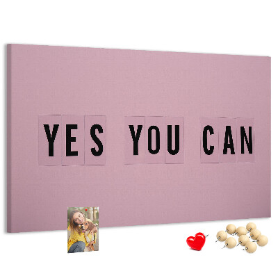 Tableau affichage liège Thème de la pensée positive et de la motivation.
