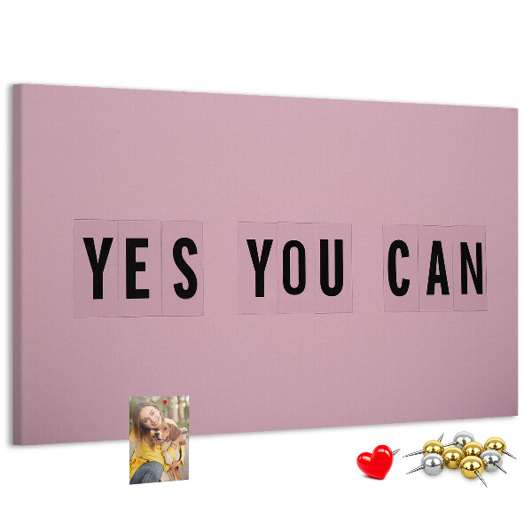 Tableau affichage liège Thème de la pensée positive et de la motivation.