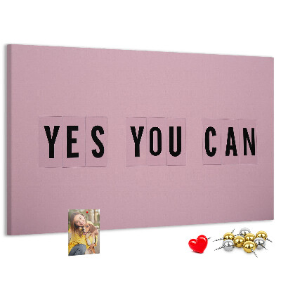 Tableau affichage liège Thème de la pensée positive et de la motivation.