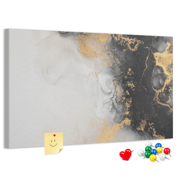 Tableau affichage liège Une abstraction élégante dans des nuances de noir.