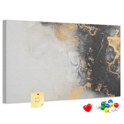 Tableau affichage liège Une abstraction élégante dans des nuances de noir.
