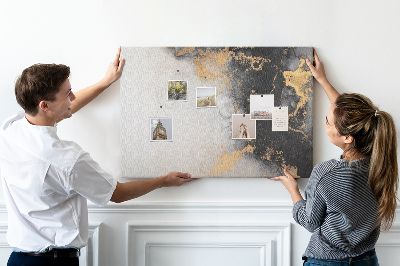 Tableau affichage liège Une abstraction élégante dans des nuances de noir.