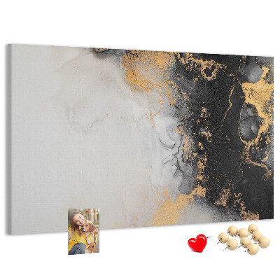 Tableau affichage liège Une abstraction élégante dans des nuances de noir.