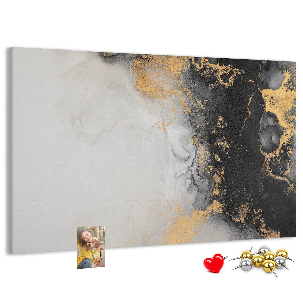 Tableau affichage liège Une abstraction élégante dans des nuances de noir.