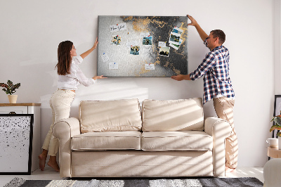 Tableau affichage liège Une abstraction élégante dans des nuances de noir.