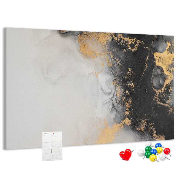 Tableau affichage liège Une abstraction élégante dans des nuances de noir.