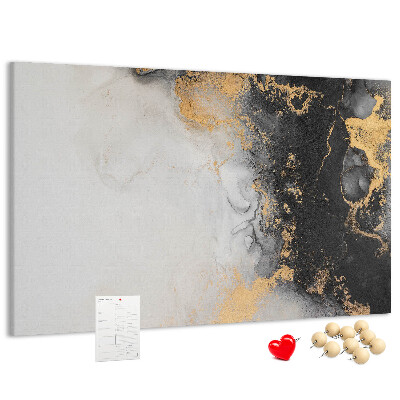 Tableau affichage liège Une abstraction élégante dans des nuances de noir.