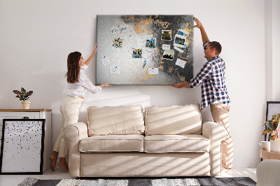 Tableau affichage liège Une abstraction élégante dans des nuances de noir.