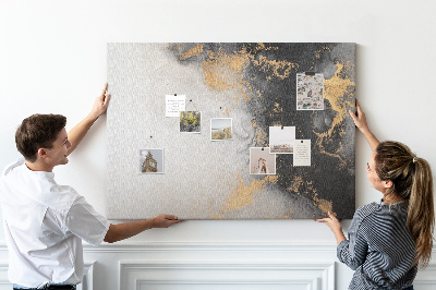 Tableau affichage liège Une abstraction élégante dans des nuances de noir.