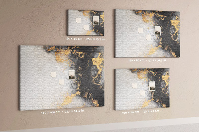 Tableau affichage liège Une abstraction élégante dans des nuances de noir.