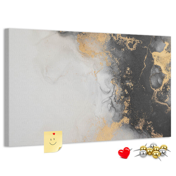Tableau affichage liège Une abstraction élégante dans des nuances de noir.