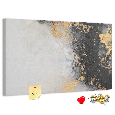 Tableau affichage liège Une abstraction élégante dans des nuances de noir.
