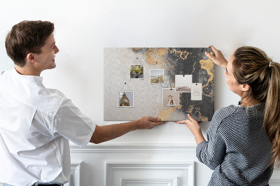 Tableau affichage liège Une abstraction élégante dans des nuances de noir.