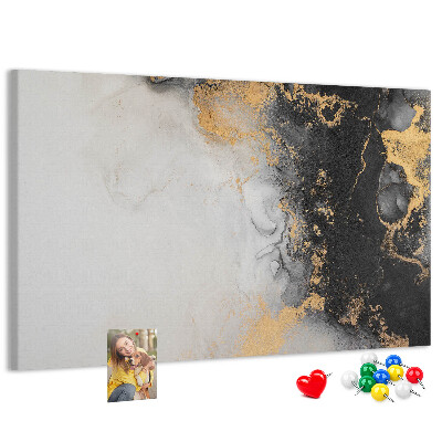 Tableau affichage liège Une abstraction élégante dans des nuances de noir.