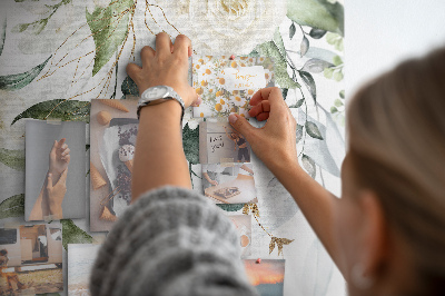 Tableau en liège Motifs floraux à feuilles vertes
