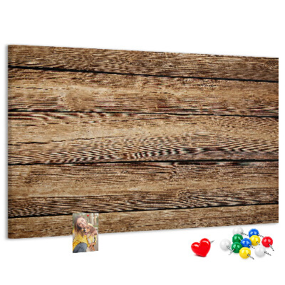 Tableau de liège Planches naturelles aux teintes chaudes.