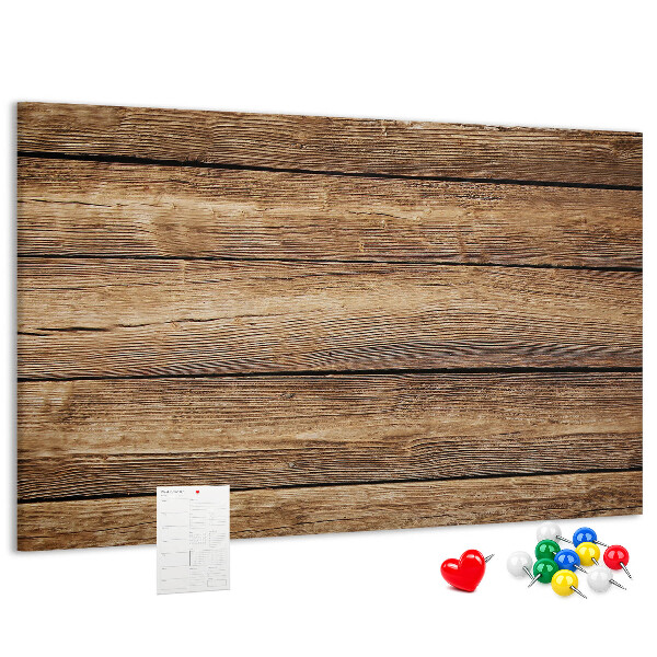 Tableau de liège Planches naturelles aux teintes chaudes.