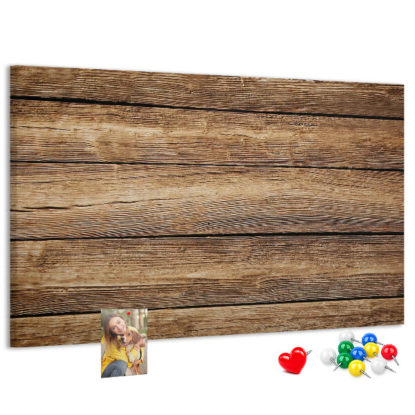 Tableau de liège Planches naturelles aux teintes chaudes.