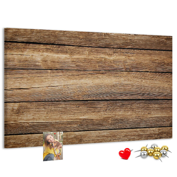 Tableau de liège Planches naturelles aux teintes chaudes.