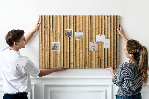 Tableau de liège Fond en bois de bambou naturel