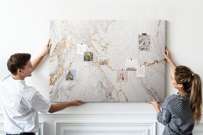 Tableau affichage liège Marbre élégant aux veines dorées