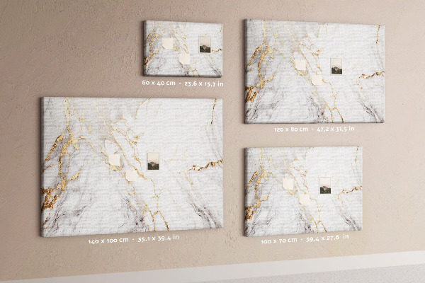 Tableau affichage liège Marbre élégant aux veines dorées