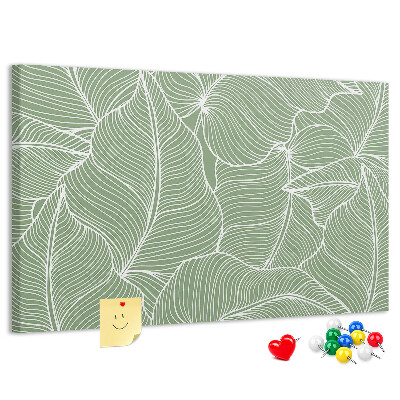 Tableau en liège Motif feuillu aux lignes délicates