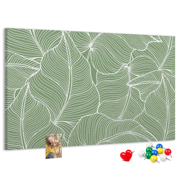 Tableau en liège Motif feuillu aux lignes délicates