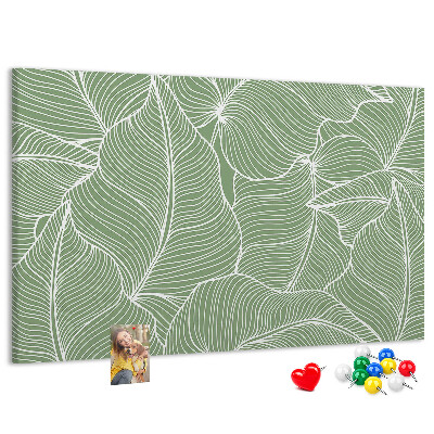 Tableau en liège Motif feuillu aux lignes délicates