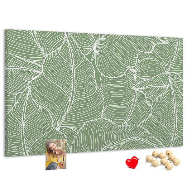 Tableau en liège Motif feuillu aux lignes délicates