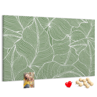 Tableau en liège Motif feuillu aux lignes délicates