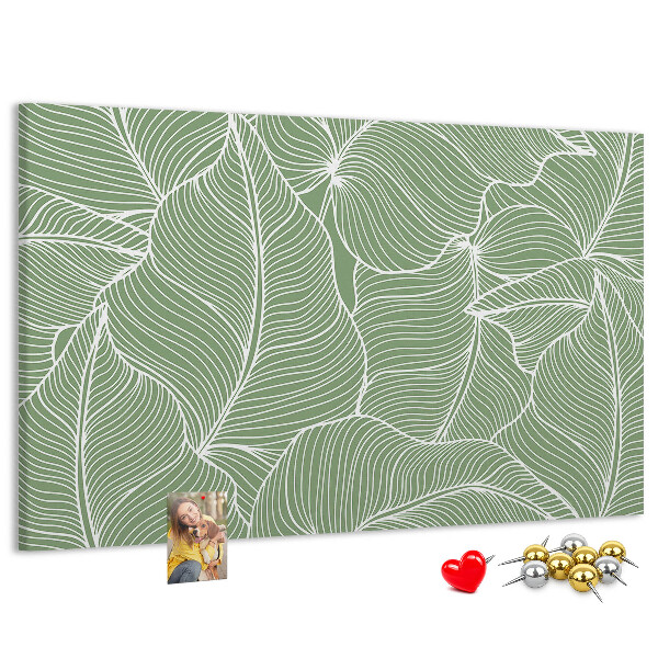 Tableau en liège Motif feuillu aux lignes délicates