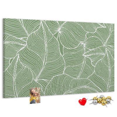 Tableau en liège Motif feuillu aux lignes délicates