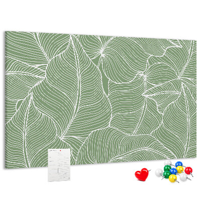Tableau en liège Motif feuillu aux lignes délicates