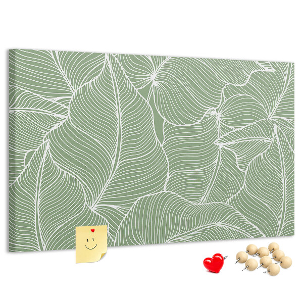 Tableau en liège Motif feuillu aux lignes délicates