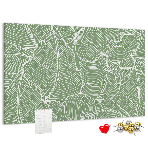 Tableau en liège Motif feuillu aux lignes délicates