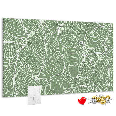 Tableau en liège Motif feuillu aux lignes délicates