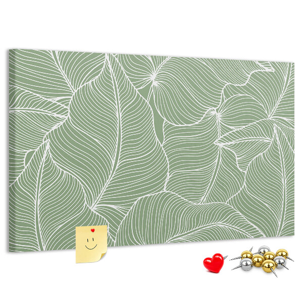 Tableau en liège Motif feuillu aux lignes délicates