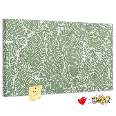 Tableau en liège Motif feuillu aux lignes délicates