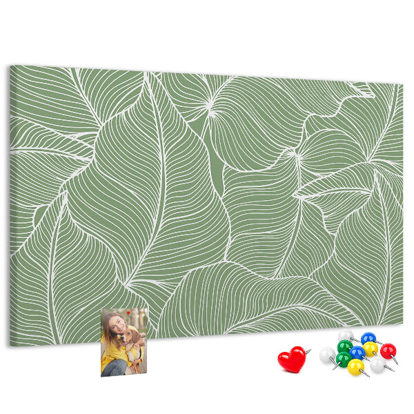 Tableau en liège Motif feuillu aux lignes délicates