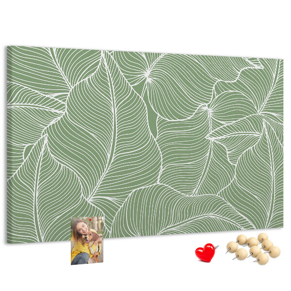 Tableau en liège Motif feuillu aux lignes délicates