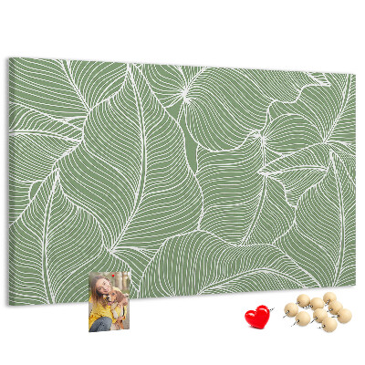 Tableau en liège Motif feuillu aux lignes délicates
