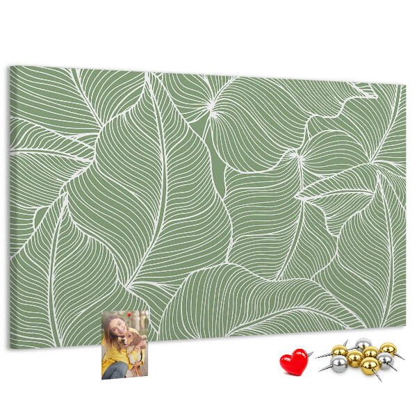 Tableau en liège Motif feuillu aux lignes délicates
