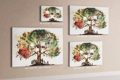 Tableau affichage liège L'Arbre de Vie avec des gens à l'ombre