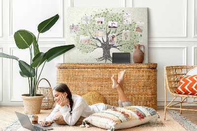 Tableau affichage liège Motif d'arbre à feuilles vertes