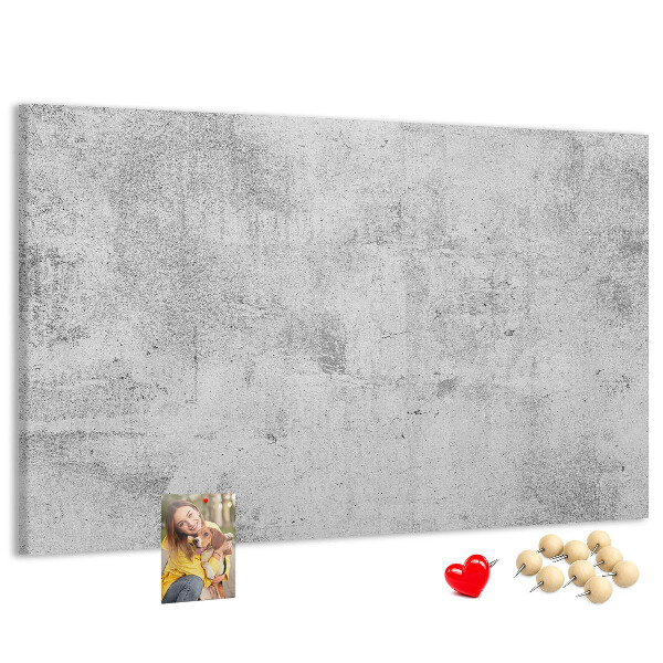 Tableau de liège Motif en béton gris texturé.