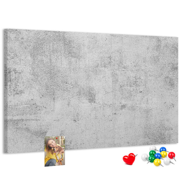 Tableau de liège Motif en béton gris texturé.
