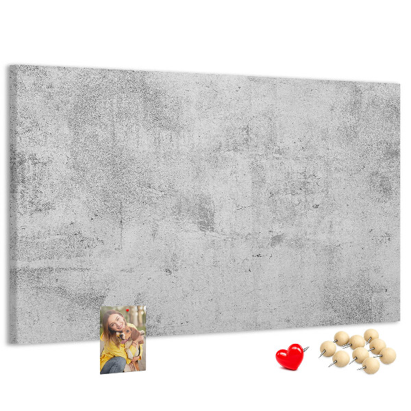 Tableau de liège Motif en béton gris texturé.